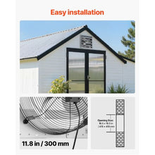 16-Inch Shutter Exhaust Fan 2438 CFM Steel AC Motor with Automatic Louvers