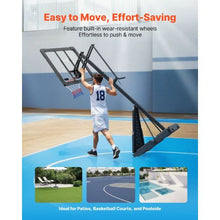 44" Portable Basketball Stand 8.04–10 ft Adjustable Height Indoor & Outdoor