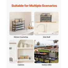 15.8x10.7 in" Detachable Spice Rack Organizer for Cabinet - 4-Tier Stackable Seasoning Storage Spice Jars Holder for Kitchen Pantry & Countertop