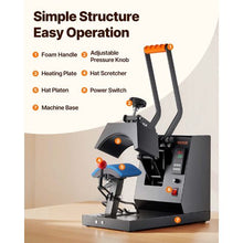 Hat Heat Press 4-in-1 Cap Heat Press Machine LCD Timer & Temperature Control 4 Curved Heating Elements