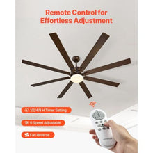 72" Ceiling Fan with Light – 6-Speed Remote Dimmable 3-Color Reversible DC Motor Modern Low Profile for Bedroom/Living Room (Coffee