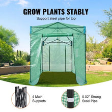 8.7 x 6 x 7.6' Ft High Strength PE Cover with Doors and Windows and Powder-Coated Steel Frame Pop Up Greenhouse WGH-8692-PE-75