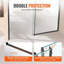 Frameless Shower Door 58-59 W x 75 H in Sliding Glass Matte Black Hardware