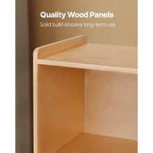 45-Inch Montessori Bookshelf 5-Section Toy Storage Organizer for Kids Daycare Furniture (Brown)