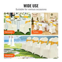 100-Pack Stretch Spandex Folding Chair Covers Universal Fit Washable (Beige)