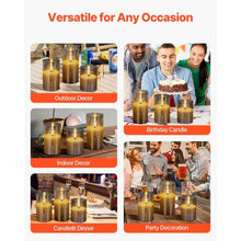 3-Pack Flameless LED Candles Real Wax with Remote Timer & Flickering Light (Gray)