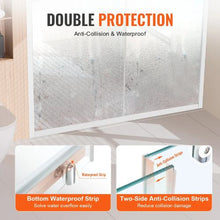 Semi-Frameless Sliding Shower Door 57.7-59 W x 70 H in 1/4 in Clear Tempered Glass NANO Stainproof Stainless Steel Chrome