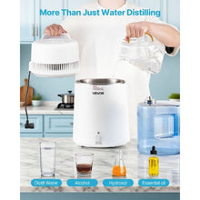6L Water Distiller 1.6 Gallon Pure Water Purifier for Home, 900W Plastic Distilled Maker with Stainless Steel Interior - (White)