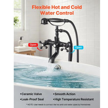 Clawfoot Bathtub Faucet Freestanding Tub Filler with Handheld Shower Oil-Rubbed Bronze 360° Spout & 59" Hose