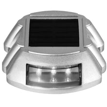 12-Pack Solar Pathway Lights White Weatherproof 6 LED Outdoor Deck Lights for Garden & Walkways