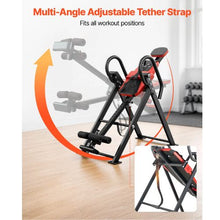 Heavy Duty Inversion Table – 300lbs Capacity Back Stretcher with Dual-Roller Locking Decompression for Shoulders Neck Back Multi-Angle Adjustable Tether Strap