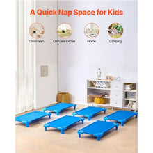 40" x 23" Blue Stackable Toddler Nap Cots with Portable Daycare Beds for Preschool & Kids (Pack of 6)