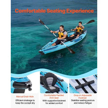 2 Person Inflatable Kayak Fishing Adult Touring Kayaks with 2 Paddles Seat