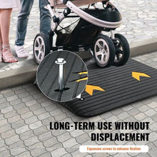 4 Inch Upgraded Rubber Threshold Ramp Natural Rubber Car Ramp with Non-Slip Textured Surface for Wheelchair and Scooter