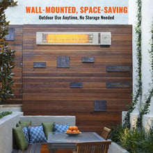 1500W Infrared Outdoor Heater, IP65 Waterproof Carbon Heater with Remote & 3 Speeds for Patio, Porch, or Garage