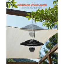 1500W Hanging Infrared Patio Heater with Pull Cord & Adjustable Chain, Indoor/Outdoor Use