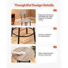 23.5 In Bar Table Set with Two Stools for Office Desk Breakfast Corner (Light Gray Black)