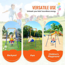 3-in-1 Toddler Swing Set with Foldable Metal Stand & Sandbags – Indoor/Outdoor for Kids & Teens