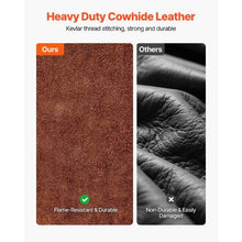 Professional Cowhide Leather Welding Apron – Flame Resistant Heavy Duty Welder Apron with 6 Tool Pockets