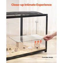 37.8"x18.5"x21.7" Transparent 360° Hamster Cage – Ventilated Small Animal Habitat with Front Door