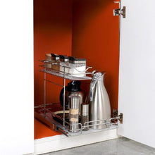 12.6W X 16.5Dx13H inches Heavy Duty Slide Out Pantry Shelves Steel Roll Out Drawers Sliding for Kitchen LX-C9138B( Pack of 2)