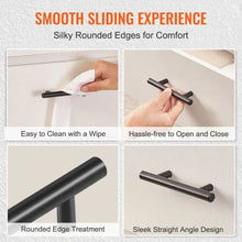 5.03in / 128mm Cupboard Door Handles for Kitchen Bathroom Bar Hardware Matte Black 6000-128mm( Pack of 30)