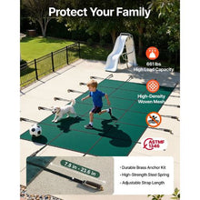 14x26 ft Inground Pool Safety Cover Mesh Winter Cover (Green)