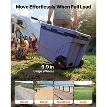 45 Qt Rolling Hard Cooler with Wheels, Leak-Resistant 48-Hour Ice Retention Insulated Ice Chest