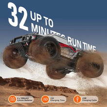 1:10 Scale RC Car 4WD Off-Road Monster Truck 38 km/h 45° Wheelie 2 Batteries for Kids 8+