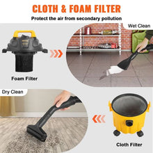 2.6 Gallon Wet Dry Vacuum with Blowing Function for Cleaning Floor Upholstery Gap Car