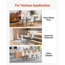 Modern Dining Room Accent Chairs Upholstered Leather Side Chair for Dining Tables Space-Saving Kitchen Table