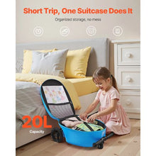 Kids Ride-On Scooter Luggage 20" with Flash Wheels for Kids