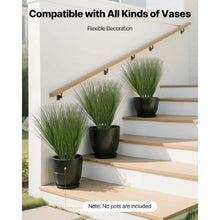 27" Faux Onion Grass Artificial Greenery Shrubs 8-Pack Premium PVC Plants for Home Garden Office & Outdoor Décor Green (Pack Of 8)
