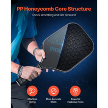 Pickleball Paddle T700 Carbon Fiber Honeycomb Core Professional Power Control & Spin (Blue)