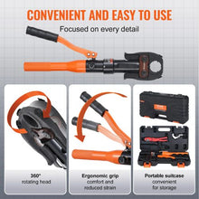 Copper Pipe Crimping Tool with 1/2", 3/4", 1" Jaws Copper Tube Fittings Pipe Crimpers for Narrow Spaces and Tee Fittings