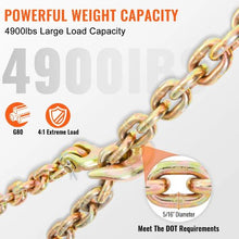 5/16 Inch Transport Binder Chain for Dock Factory Construction Site (Pack of 2)
