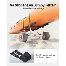 Heavy Duty Kayak & Canoe Cart – 350 lbs Load 12" Inflatable PU Tires 2 Straps Quick Assemble/Disassemble