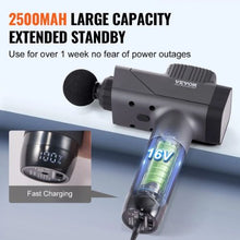 Deep Tissue Massage Gun 8 Speeds 6 Massage Heads 16V 2500mAh Battery Muscle Relaxation