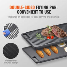 413x231 mm Reversible Grill Double Burner Griddle Pan for BBQ Gas Grill Black GP46x26