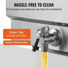 Commercial Deep Fryer 3000W Electric Turkey Fryer 30.6Qt/29L Stainless Steel with Basket & Temp Control Silver
