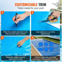 36 x 18 ft Solar Pool Cover, 16 mil Rectangle Solar Blanket for Inground & Above Ground Pools (Blue)