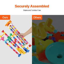 230-Piece Marble Run Set with Motorized Elevator 15 Plastic Marbles STEM Race Track Toy for Kids 3+