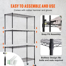 4-Tier Storage Shelving Unit with Wheels 700 lbs Capacity