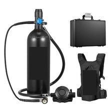 1.9L Mini Scuba Tank Portable Diving Cylinder with Backpack & Case Reusable Emergency Pony Bottle