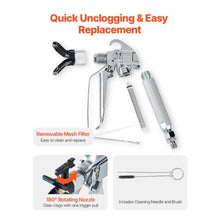 3600 PSI Airless Paint Sprayer Gun – 517 Tip Swivel Joint Filters Cleaning Needle & Brush