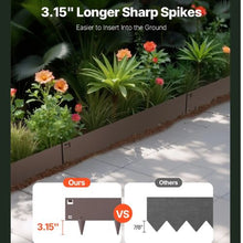 39 x 5 Inch Rust-Resistant Garden Edging Border Steel Landscape Edging  ZY-39X5-5Brown (Pack of 5)