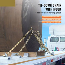 3/8 Inch Transport Binder Tow Chain with Clevis Grab Hooks for Transporting Towing Truck Tie Down Binding Equipment