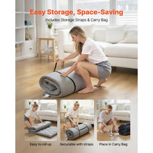 80 x 39 x 2.5 In Japanese Tatami Mat Twin Size Foldable Futon Mattress 9-Layer Floor Mat with Storage Bag (Gray)
