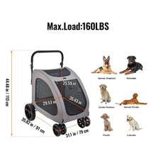 4 Wheels Cat with Dog Carrier and Folding for Pet's DTC-909