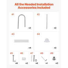 4-Step Stainless Steel Pool Ladder for 54 in Inground Pools Double Handrails Non-Slip Steps 265 lb Capacity